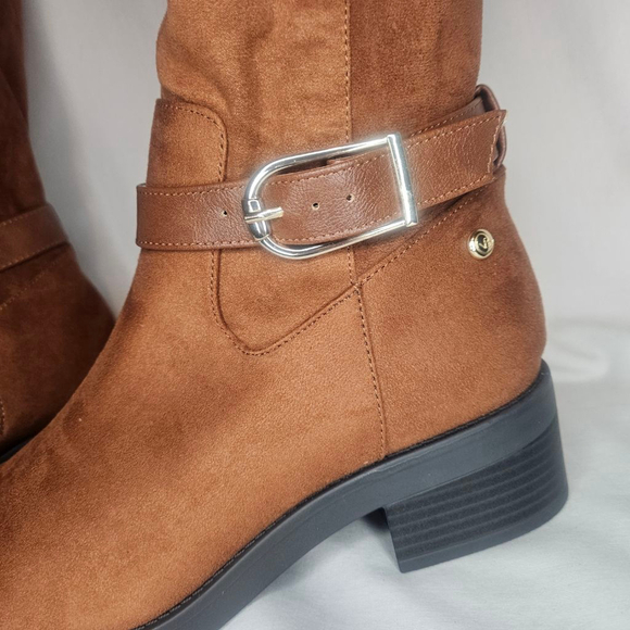 Life Stride Brooks Wide Calf Boot NWT Sz 8W Walnut Coffee Brown Knee High Boots - Picture 5 of 9